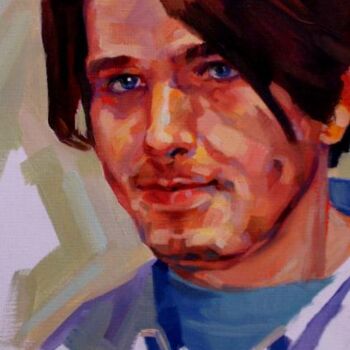 Картина под названием "Мужской портрет" - Анастасия Ярошевич, Подлинное произведение искусства, Масло