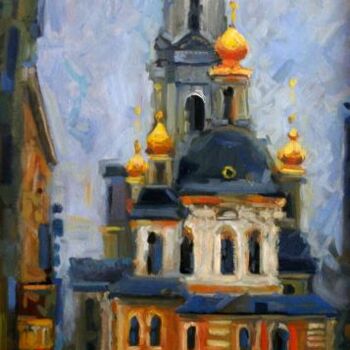 Painting titled "Дом органной музыки" by Anastasia Yarosevitch, Original Artwork, Oil
