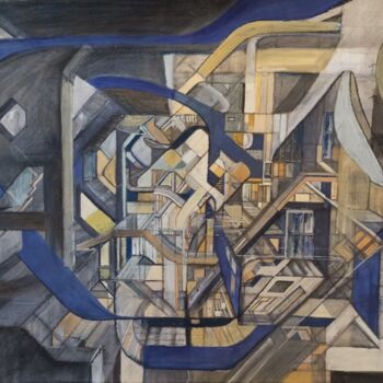 Рисунок под названием "Mechanism" - Анастасия Черкасская, Подлинное произведение искусства, Гуашь