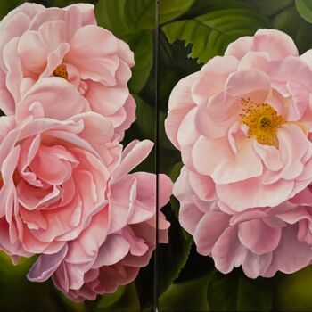 Malarstwo zatytułowany „Serenity in Bloom” autorstwa Anastasiia Alekhina, Oryginalna praca, Olej Zamontowany na Drewniana ra…