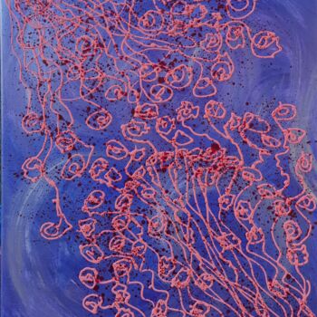 Pittura intitolato "Pink Corals" da Anastasiia Doro, Opera d'arte originale, Acrilico Montato su Telaio per barella in legno
