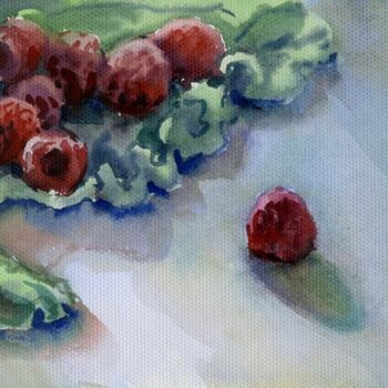 Painting titled "“ Raspberry ” Ukrai…" by Anastasiia Moskvitina, Original Artwork, Watercolor