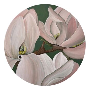 Картина под названием "Magnolia" - Anastasiia Nadyrova, Подлинное произведение искусства, Акрил