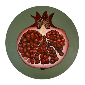 Peinture intitulée "Pomegranate" par Anastasiia Nadyrova, Œuvre d'art originale, Acrylique