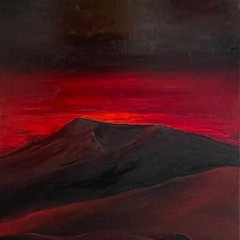 Pintura intitulada "Last moment of suns…" por Anastasiia Novitskaya, Obras de arte originais, Óleo Montado em Armação em mad…