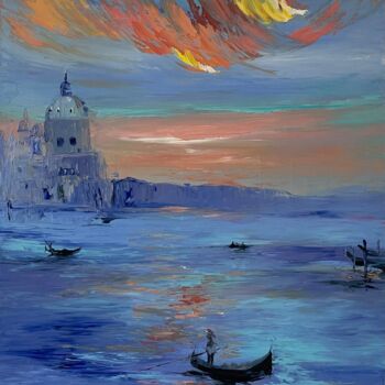 "Venice" başlıklı Tablo Anastasiia Novitskaya tarafından, Orijinal sanat, Petrol Ahşap Sedye çerçevesi üzerine monte edilmiş