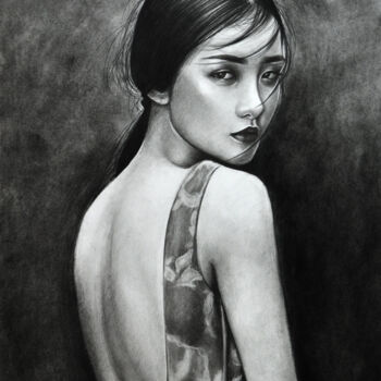 Drawing titled "'Couture''" by Anastasija Terskiha, Original Artwork, Graphite