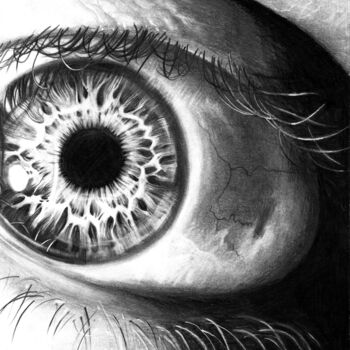 Dessin intitulée "'Through'" par Anastasija Terskiha, Œuvre d'art originale, Graphite