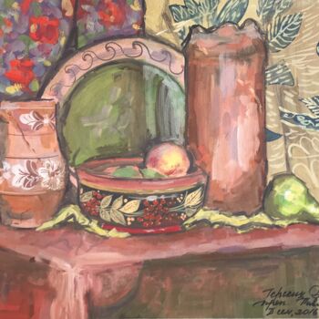 Peinture intitulée "'Still life' №2" par Anastasija Terskiha, Œuvre d'art originale, Tempera