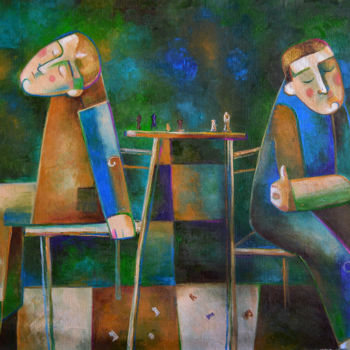 「Игра вслепую」というタイトルの絵画 Anastasiya Balyshによって, オリジナルのアートワーク, オイル