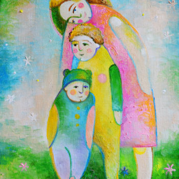 Painting titled "Кветачкі" by Anastasiya Balysh, Original Artwork, Oil