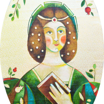Painting titled "Залатая Бона" by Anastasiya Balysh, Original Artwork
