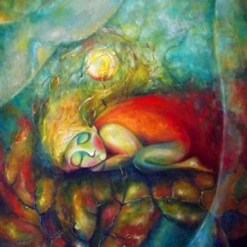 Peinture intitulée "Мой ласковый сад" par Anastasiya Balysh, Œuvre d'art originale, Huile
