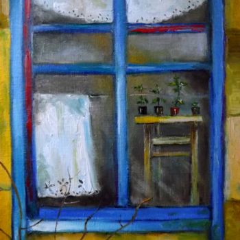 Картина под названием "Соседка" - Anastasiya Balysh, Подлинное произведение искусства, Масло
