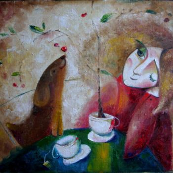 Картина под названием "Когда мы любили виш…" - Anastasiya Balysh, Подлинное произведение искусства, Масло