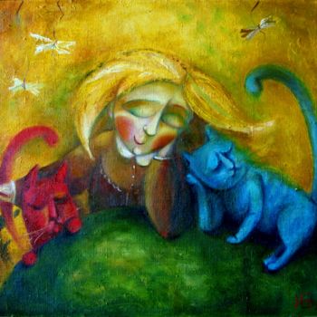 绘画 标题为“Коты-хвосты 2” 由Anastasiya Balysh, 原创艺术品
