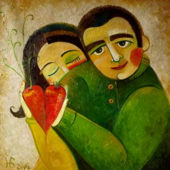 「Морковное настроение」というタイトルの絵画 Anastasiya Balyshによって, オリジナルのアートワーク, オイル