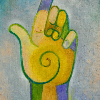 Peinture intitulée "Рука .Левая." par Anastasiya Balysh, Œuvre d'art originale, Huile