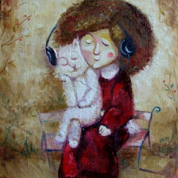 Картина под названием ",Песенка для двоих" - Anastasiya Balysh, Подлинное произведение искусства, Масло