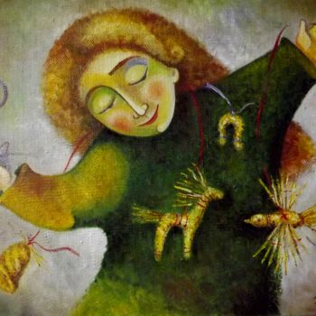 Pintura intitulada "Солнечные промыслы" por Anastasiya Balysh, Obras de arte originais, Óleo