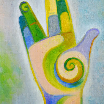 Pintura intitulada "Третья рука" por Anastasiya Balysh, Obras de arte originais, Óleo