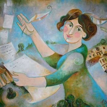 Картина под названием "Ганна Радзiвiл-Пшаз…" - Anastasiya Balysh, Подлинное произведение искусства