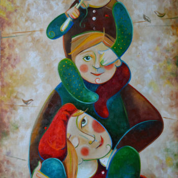 Pintura intitulada "Ля Тур Эфель" por Anastasiya Balysh, Obras de arte originais, Óleo