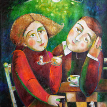 Pintura intitulada "Гурманы" por Anastasiya Balysh, Obras de arte originais