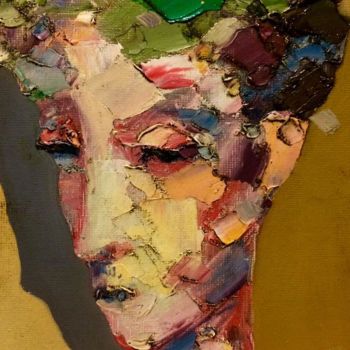 Painting titled "Portrait" by Anastasiya Kimachenko, Original Artwork
