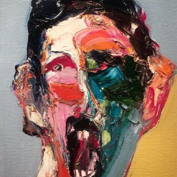 Painting titled "Scream" by Anastasiya Kimachenko, Original Artwork, Oil