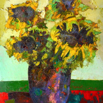 Pintura titulada "Still Life with Sun…" por Anastasiya Kimachenko, Obra de arte original, Oleo