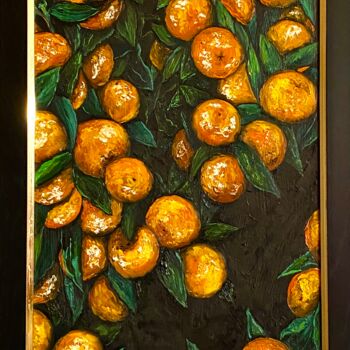 绘画 标题为“Oranges Painting Tr…” 由Anastasiya Posylaeva, 原创艺术品, 油 安装在木板上