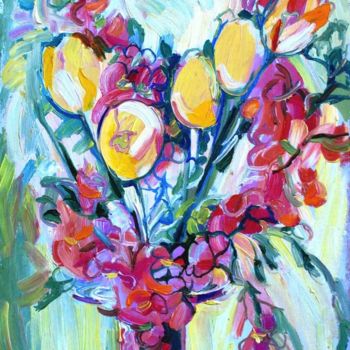 Painting titled "Весна" by Ekaterina Raimer, Original Artwork, Oil