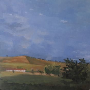 Painting titled "Труновская гора" by Anastasiia Salova, Original Artwork, Oil