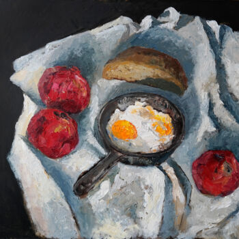 Pintura titulada "Eggs" por Anatassia Markovskaya, Obra de arte original, Oleo Montado en Bastidor de camilla de madera