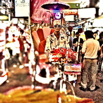 Fotografia zatytułowany „Evening flower sell…” autorstwa Anatol Tyshkevych, Oryginalna praca, Fotografia cyfrowa