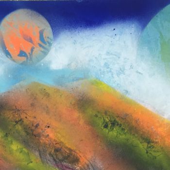 Painting titled "PLANETES D'AUTOMNE…" by Anatole63, Original Artwork, Spray paint