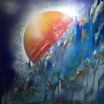 Painting titled "Music planet 51" by Anatole63, Original Artwork