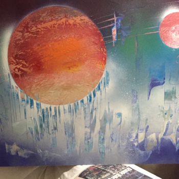 Painting titled "Sing planet 52" by Anatole63, Original Artwork, Acrylic