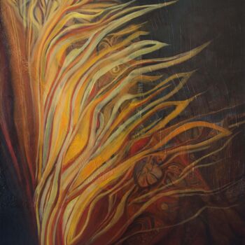 Pintura titulada "The Burning Bush" por Anatolii Tarasiuk, Obra de arte original, Oleo