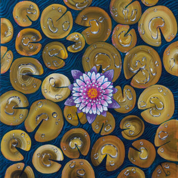 Peinture intitulée "Lotus" par Anatoliy Korchinov, Œuvre d'art originale, Acrylique Monté sur Châssis en bois