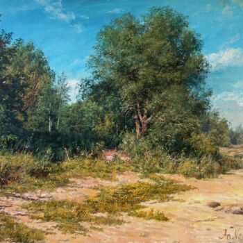 Painting titled "On the bank of The…" by Anatoliy Nozdrin, Original Artwork, Oil