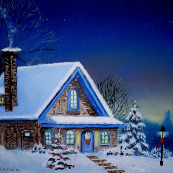 Peinture intitulée "Рождественская звез…" par Anatolii Shostenko, Œuvre d'art originale, Huile