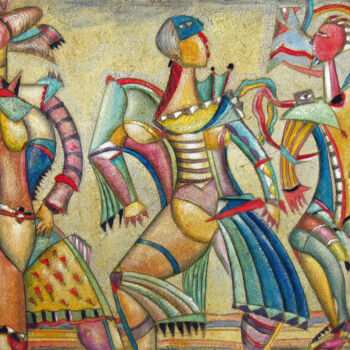 Pittura intitolato "Carnival" da Anatoliy Sivkov, Opera d'arte originale, Olio