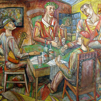 Pittura intitolato "Four Aces" da Anatoliy Sivkov, Opera d'arte originale, Olio