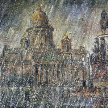 Painting titled "St. Peterburg.Isaak…" by Anatoliy Sivkov, Original Artwork, Oil