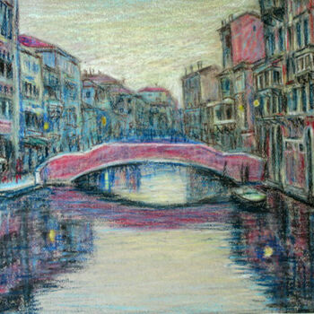 Painting titled "Canal in Venice" by Anatoliy Sivkov, Original Artwork, Oil