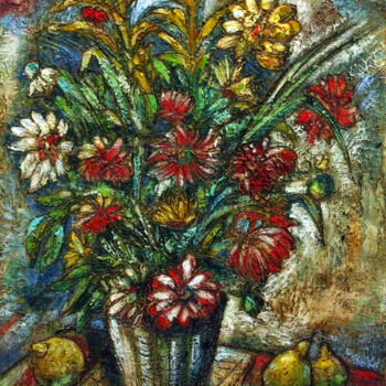 Painting titled "bouquet" by Anatoliy Sivkov, Original Artwork, Oil