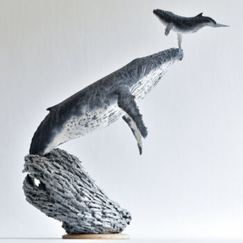 Sculptuur getiteld "First breath" door Anatoly Popov, Origineel Kunstwerk, Plastic