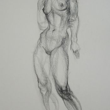 Dibujo titulada "Woman-2 (Step-VII)" por Anatoly Korobeynikov, Obra de arte original